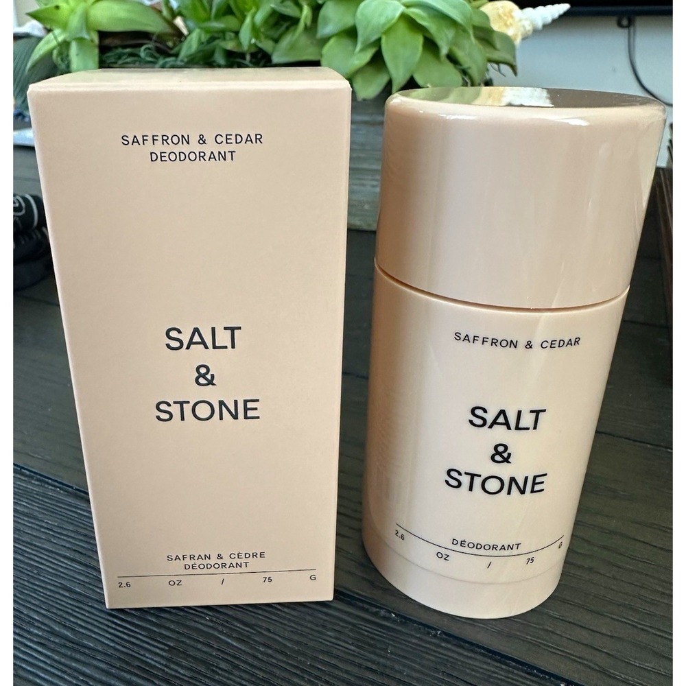 Salt & Stone Saffron & Cedar Deodorant 2.6 oz 75g Aluminum Free